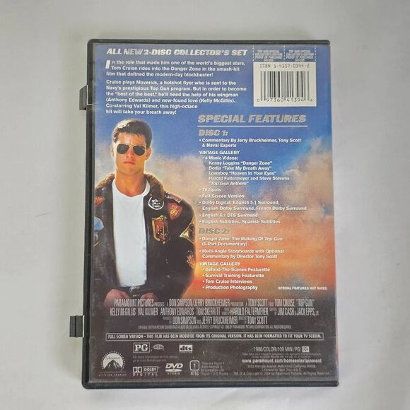 Top Gun DVD Original Paramount Release Tom Cruise - Picture 4 of 4